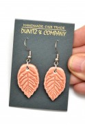 Ceramic Leaf Dangle Earrings